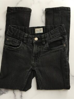 Children's Place Skinny Stretch Jeans, Charcoal Black, Size 6X/7